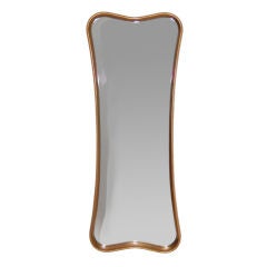 Elegant wood framed mirror with gilt finish