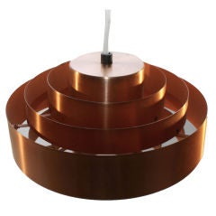 Brushed Copper tiered fixture Signed "Made in Denmark"