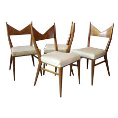 Set of Four Mahogany Dining Chairs by Paul McCobb