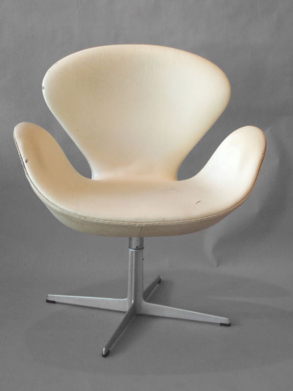 Swivel and Tilt  Swan Chair, Adjustable Height by Arne Jacobsen