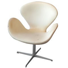 Swivel and Tilt  Swan Chair, Adjustable Height by Arne Jacobsen