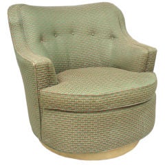 Large Swivel Barrel Chair by Edward Wormley