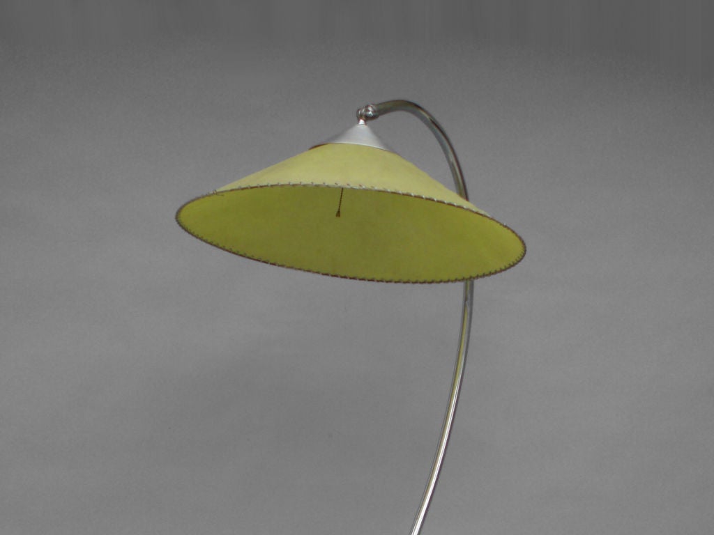 Mid-20th Century Chrome and Aluminum Floor Lamp in the style of Russell Wright