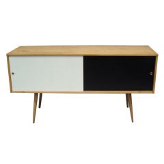 Maple Sliding Door Cabinet by Paul McCobb