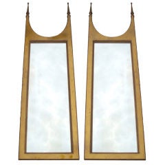 Pair of Gold Wash Mirrors