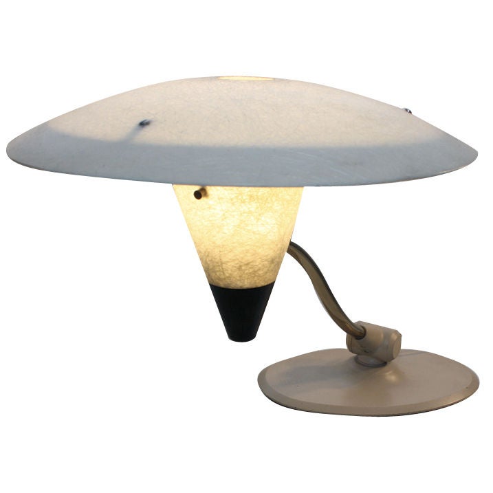 "Acme Light Products Congers NY" swivel disk shade desk lamp