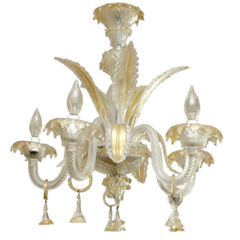 Venetian Glass Chandelier at 1stdibs Venetian Glass Chandelier at 1stdibs