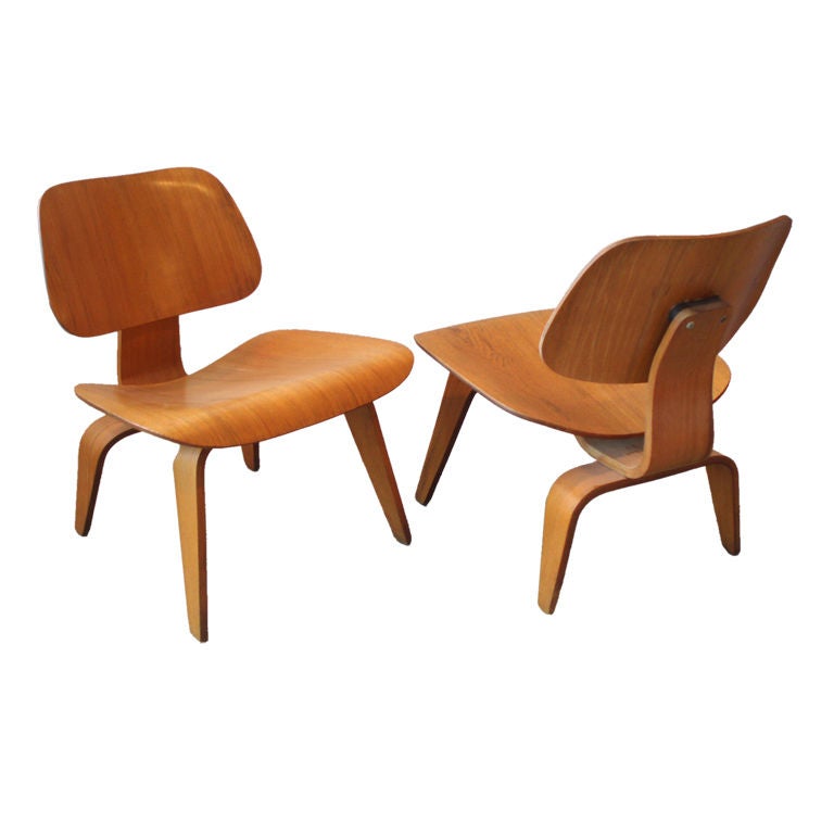 Ash Low Lounge Chairs (LCW) by Charles & Ray Eames