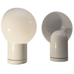 Pair Italian Plastic Table lamps after Joe Colombo