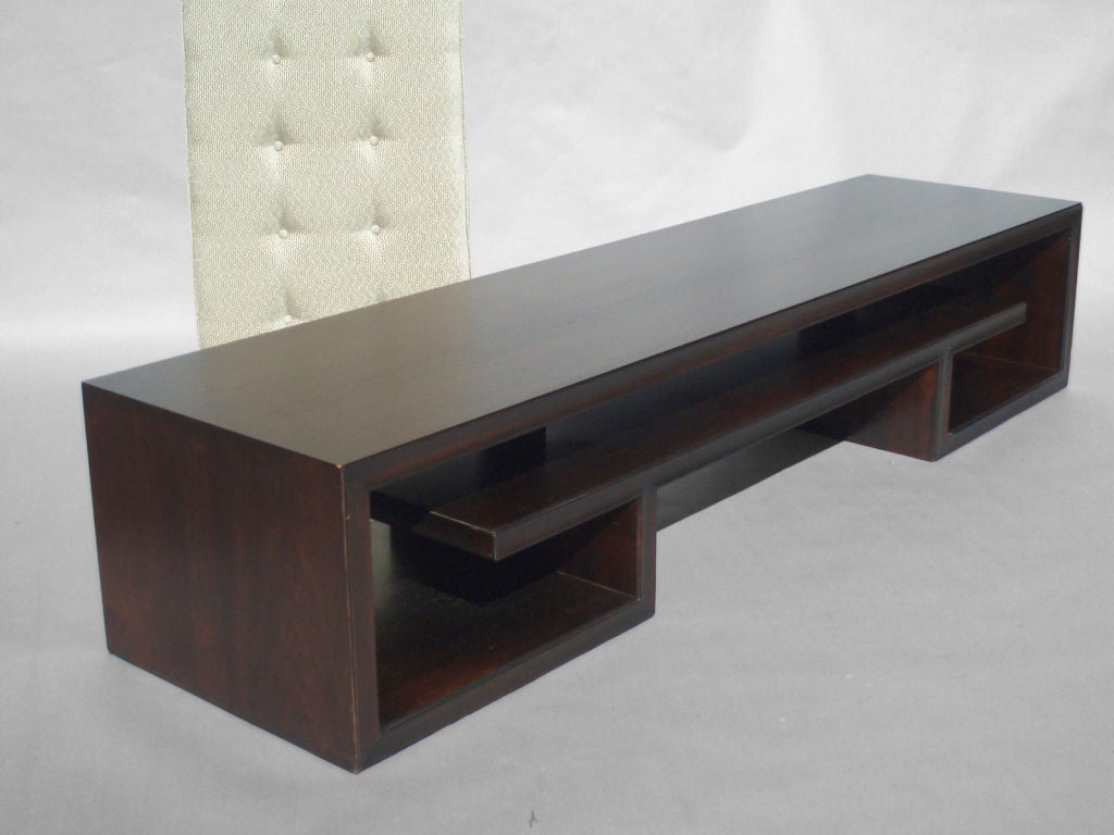 American Asian Theme Rosewood Bench by Paul Frankl for Johnson Furniture