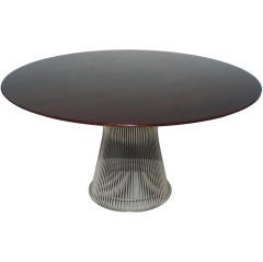 Rosewood Top Wire Base Dining Table Warren Platner for Knoll