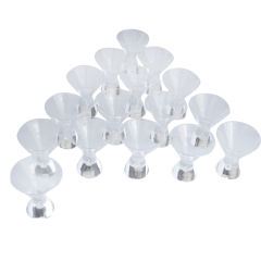 Set of Sixteen Steuben Teardrop Martini Glasses