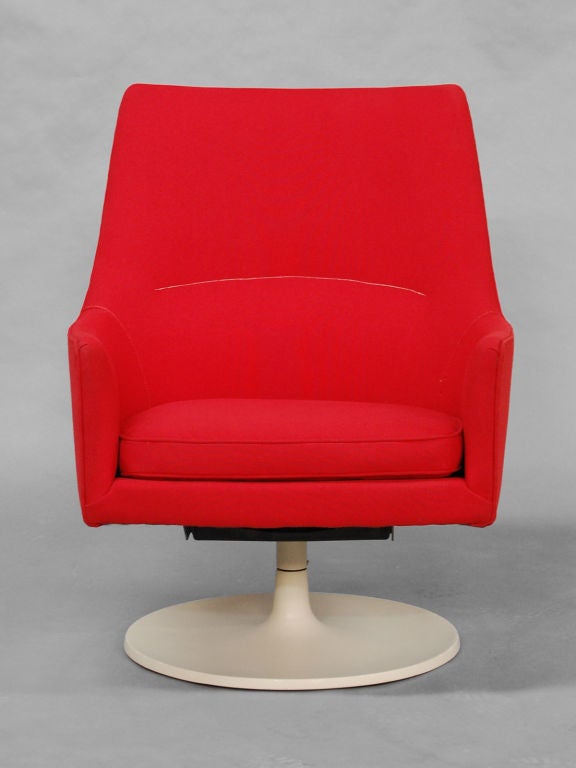 Mid-20th Century Jens Risom Swivel Desk Chair