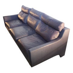 Vladimir Kagan (attribution) Purple leather sofa