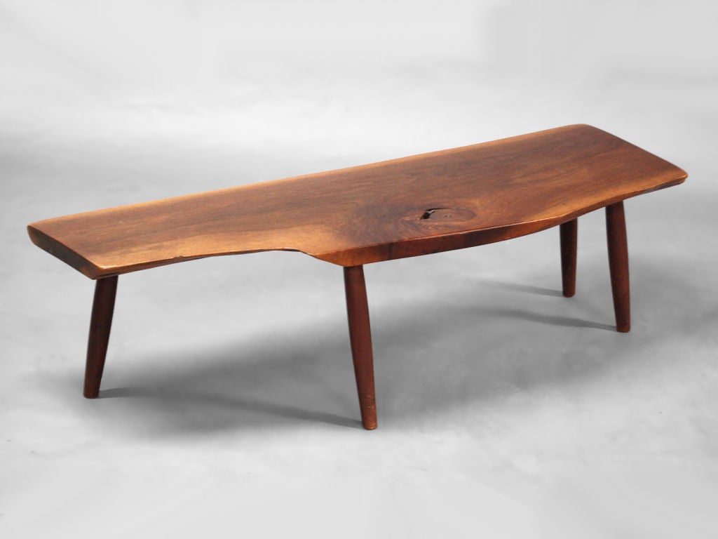 Hand Crafted Free Edge Walnut Coffee Table