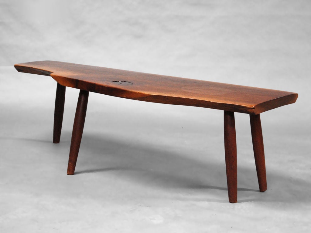 American Hand Crafted Free Edge Walnut Coffee Table