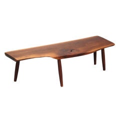 Hand Crafted Free Edge Walnut Coffee Table