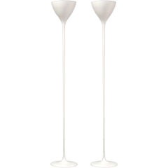 Pair of Max Bill Torchiere Floor Lamps