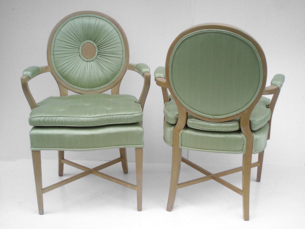 Pair Occasional Chairs in the style of Tony Duquette or Dorothy Draper