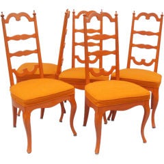Set of Six Custom Made Dining Chairs