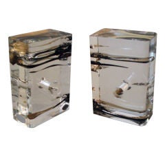 Moonscape Lucite Bookends by Astrolite Products Ritts Co.