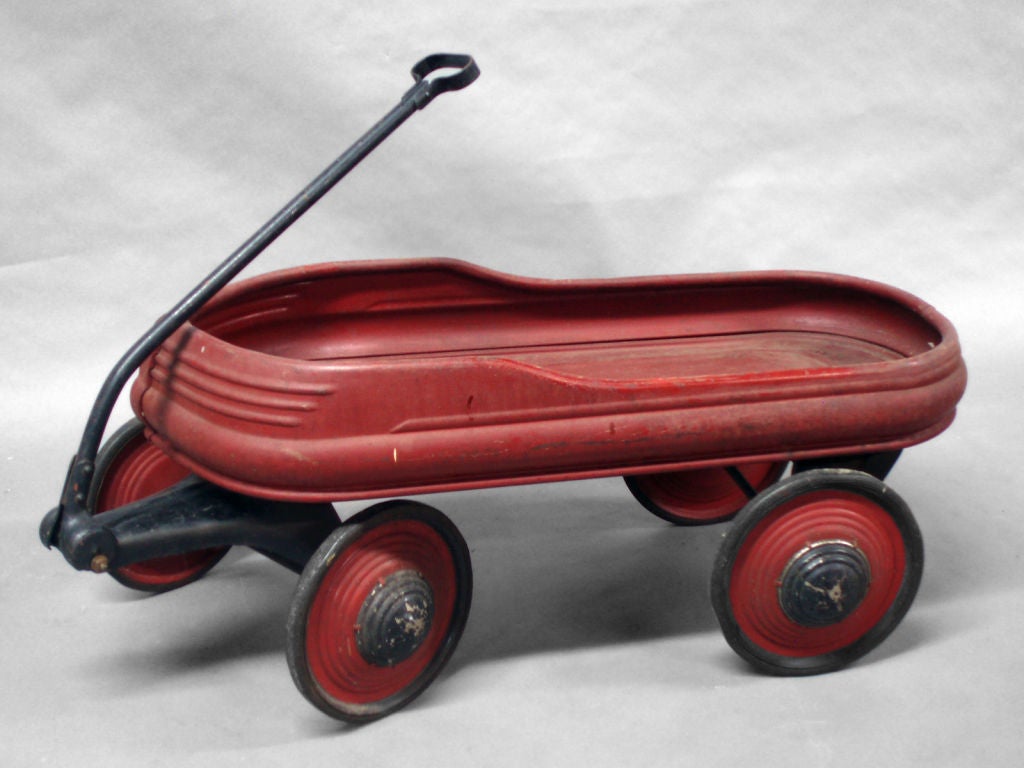 Pair of modernist Children s Pull Wagons