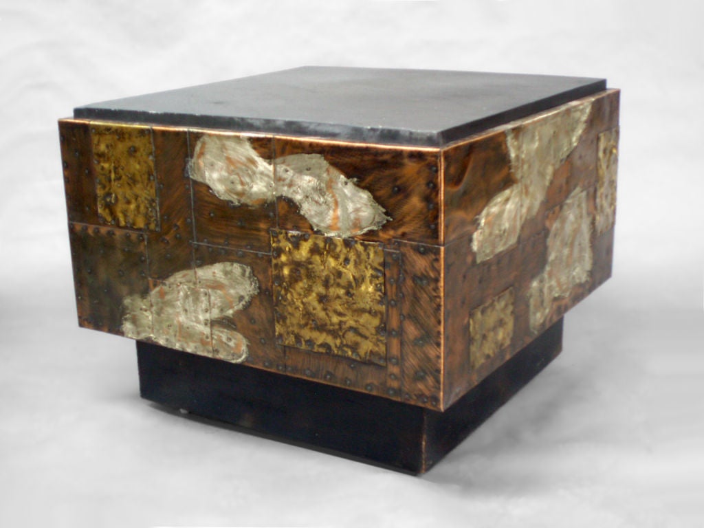 Patchwork Occasional Table Cube by Paul Evans Studio