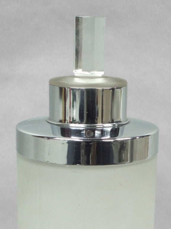 Glass Chrome Rock Crystal Cocktail Shaker