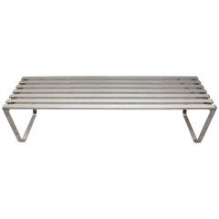 Chrome slat bench DIA (Design Institute of America) production
