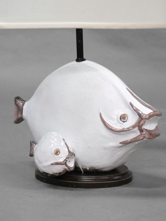 Single Italian Pottery lamp by Raymor