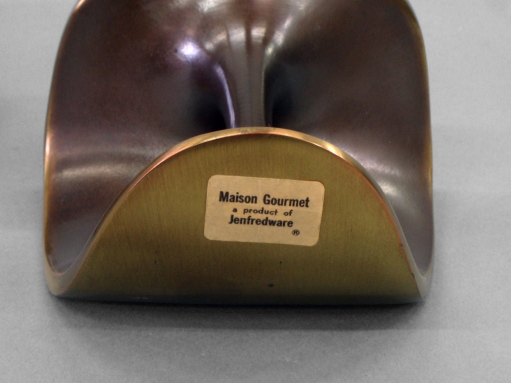Copper Plate Bookends Ben Seibel for Maison Gourmet Jenfredware (retains paper label)