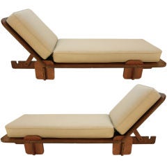 Pair of Mid Century Plywood lounges