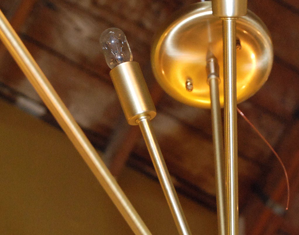 20th Century A 24 Light Brass Sputnik Light Fixture