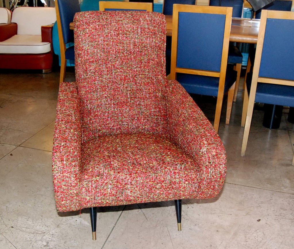 Mid-20th Century Pair of 1950's Italian Armchairs For Sale