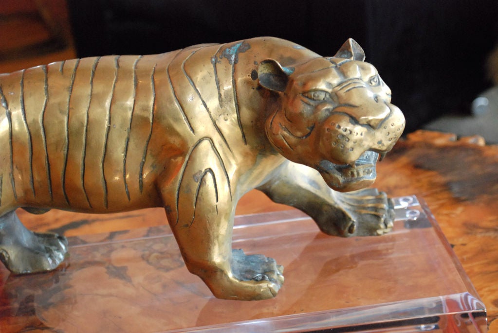 Mid-Century Modern 1960s Tiger Sculpture For Sale