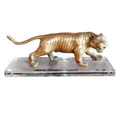 Vintage 1960s Tiger Sculpture