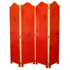 1940s French Lacquered Screen