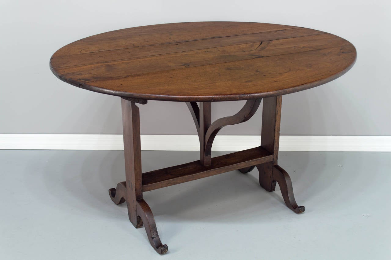 19th c. French Wine Tasting Table or Tilt Top Table 1