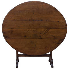 19th c. French Wine Tasting Table or Tilt Top Table