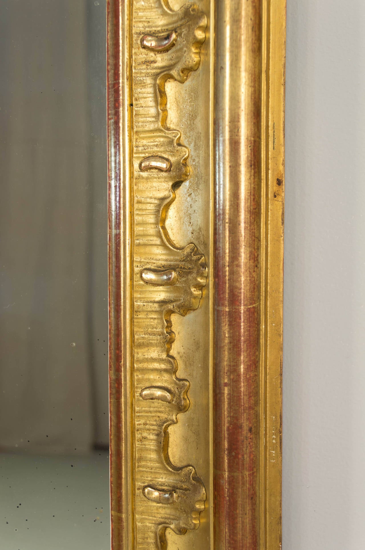 19th c. French Louis XV Style Gilded Mirror 3