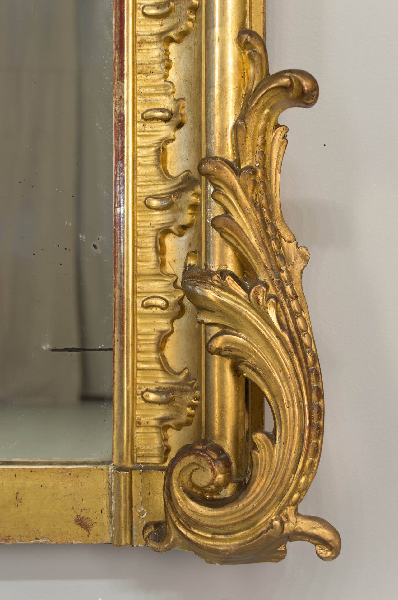 19th c. French Louis XV Style Gilded Mirror 4
