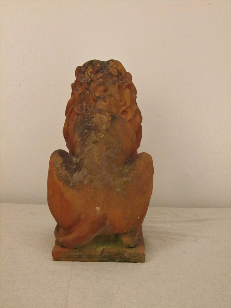 French Terracotta Lion Sculpture 1