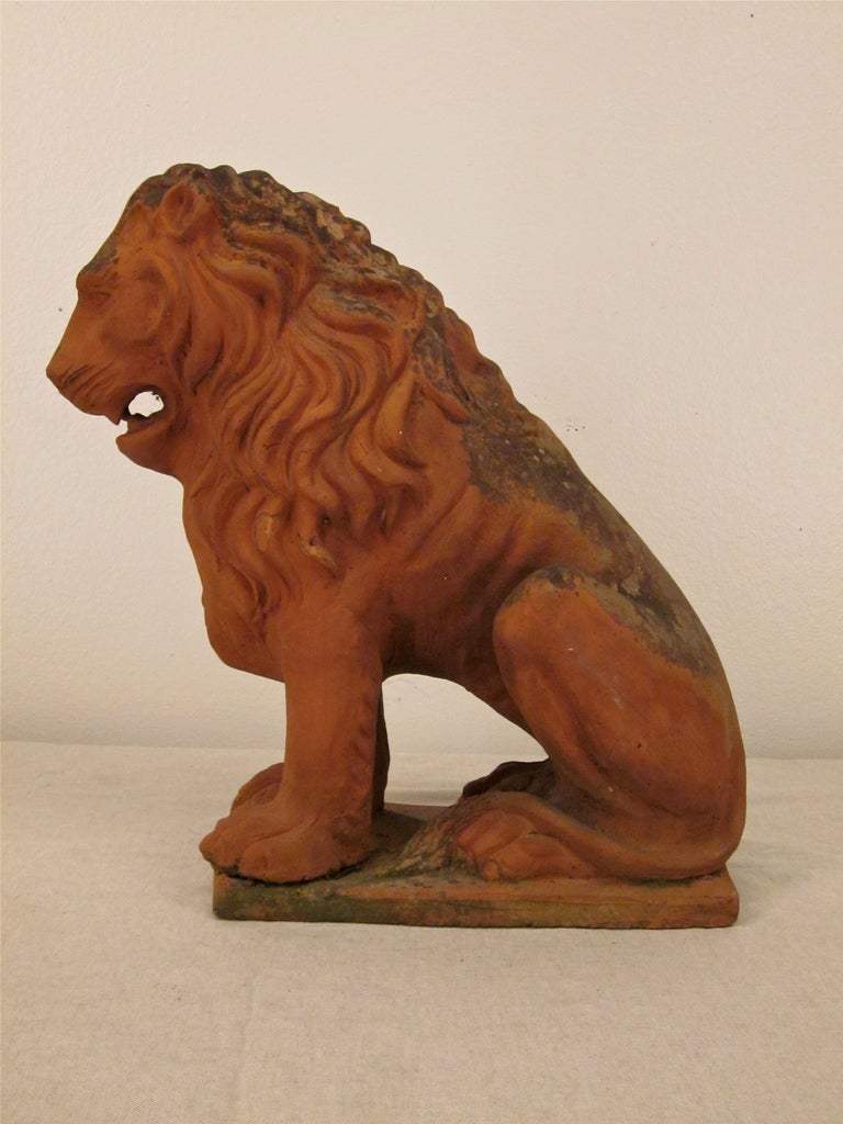French Terracotta Lion Sculpture 2
