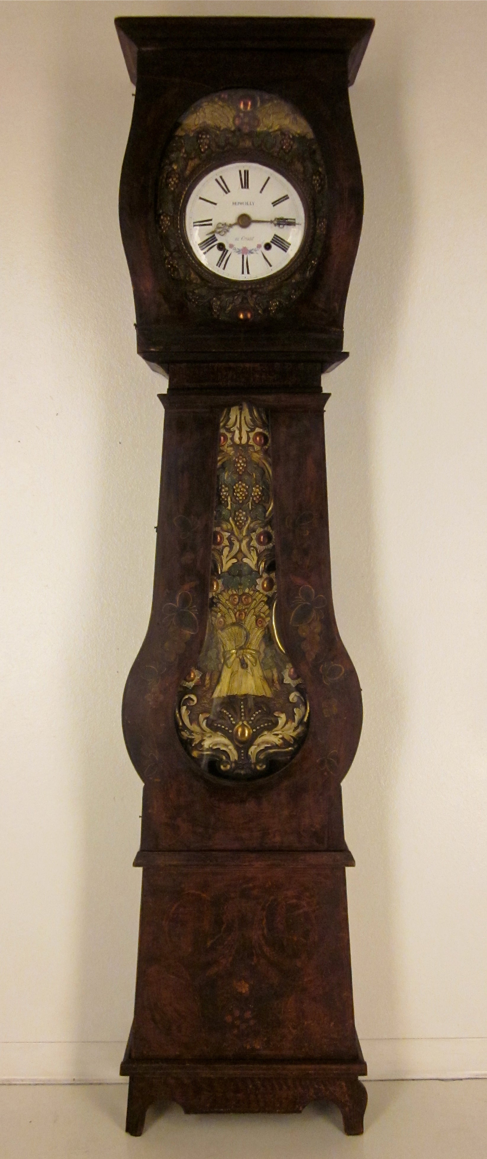 19th C. French Tall Case Clock or Comtoise