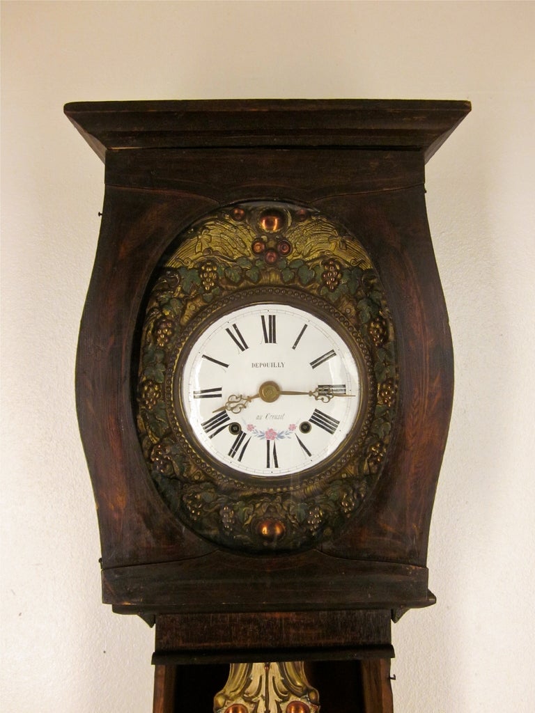 19th C. French Tall Case Clock or Comtoise 1