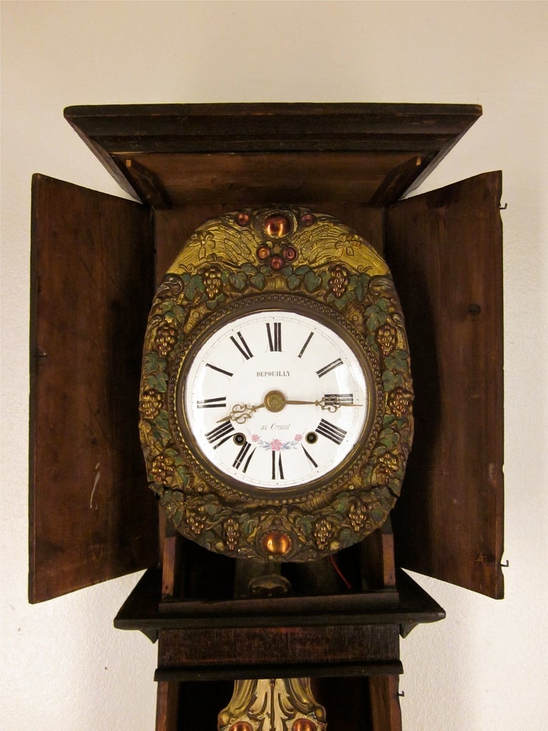 19th C. French Tall Case Clock or Comtoise 2