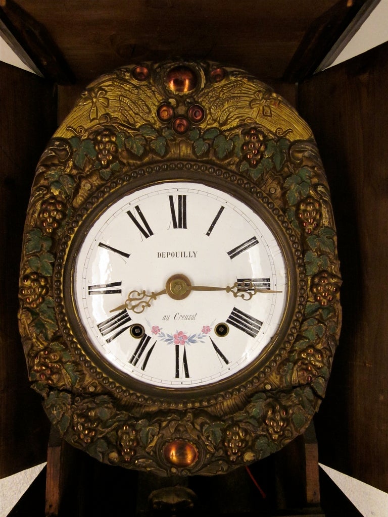 19th C. French Tall Case Clock or Comtoise 1