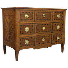 Used 19th c. French Louis XVI Style Commode Secretaire or Chest of Drawers