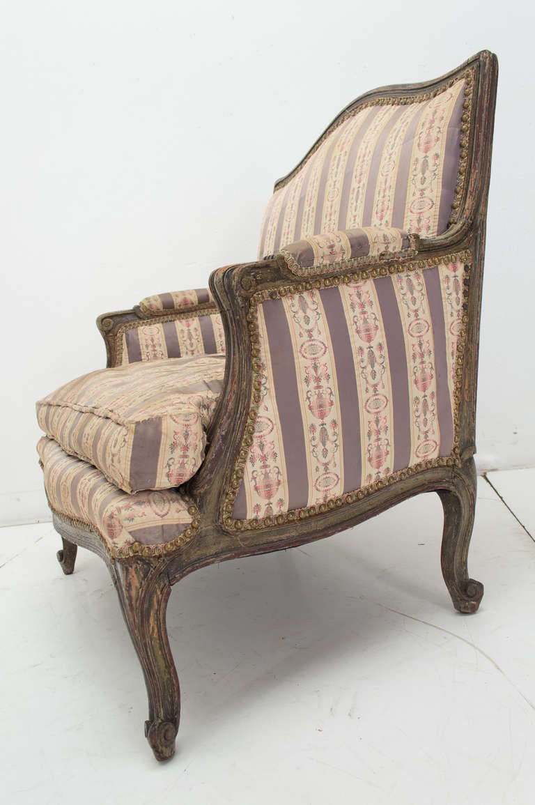 18th C. French Louis XV Marquise or Arm Chair 3