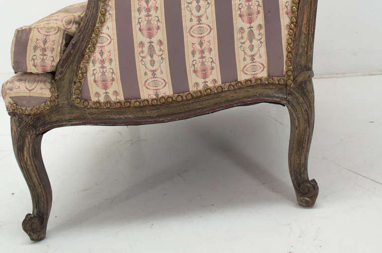 18th C. French Louis XV Marquise or Arm Chair 4